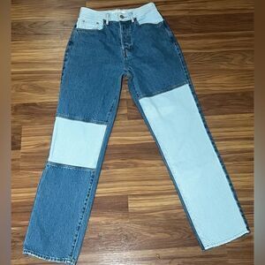 Pacsun Dad Jeans Patch Denim Size 26 Women's Button Fly